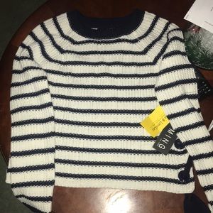 Striped navy and white sweater! Brand new!